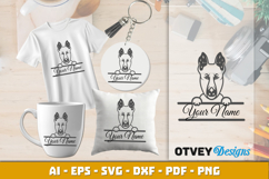 Head Dog Animals Keychain SVG Product Image 1