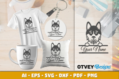 Head Dog Animals Keychain SVG Product Image 1