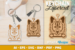 Dog Border Collie Keychain Lasercut BUNDLES Product Image 13