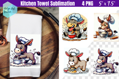 Funny farm animals Kitchen Towel Sublimation Product Image 1