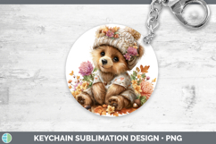 GorgeousAnimals Knit Hat Keychain design.