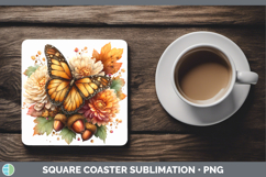 GorgeousAnimals Knit Hat Square Coaster design.