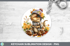 GorgeousAnimals Knit Hat Keychain design.