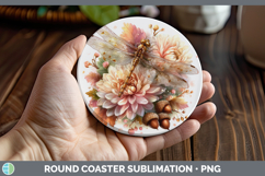 GorgeousAnimals Knit Hat Round Coaster design.
