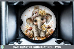 GorgeousAnimals Knit Hat Car Coaster design.