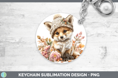 GorgeousAnimals Knit Hat Keychain design.