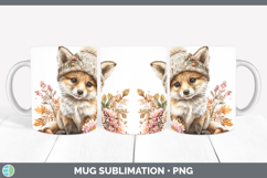 GorgeousAnimals Knit Hat Mug Wrap design.