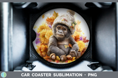 GorgeousAnimals Knit Hat Car Coaster design.