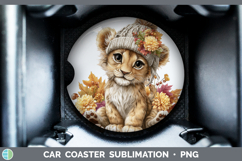 GorgeousAnimals Knit Hat Car Coaster design.