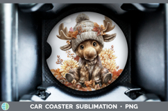 GorgeousAnimals Knit Hat Car Coaster design.