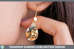 GorgeousAnimals Knit Hat Teardrop Earrings design.
