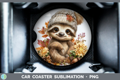 GorgeousAnimals Knit Hat Car Coaster design.