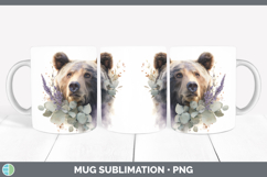 GorgeousAnimals Lavender and Eucalyptus Mug Wrap design.