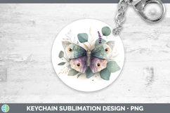 GorgeousAnimals Lavender and Eucalyptus Keychain design.