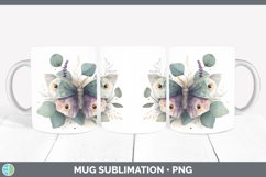 GorgeousAnimals Lavender and Eucalyptus Mug Wrap design.