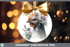 GorgeousAnimals Lavender and Eucalyptus Ornament design.