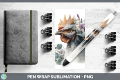 GorgeousAnimals Lavender and Eucalyptus Pen Wrap design.