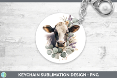 GorgeousAnimals Lavender and Eucalyptus Keychain design.