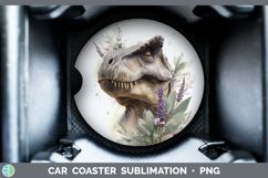 GorgeousAnimals Lavender and Eucalyptus Car Coaster design.
