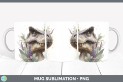 GorgeousAnimals Lavender and Eucalyptus Mug Wrap design.