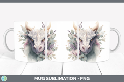 GorgeousAnimals Lavender and Eucalyptus Mug Wrap design.