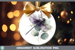 GorgeousAnimals Lavender and Eucalyptus Ornament design.