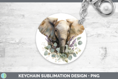GorgeousAnimals Lavender and Eucalyptus Keychain design.