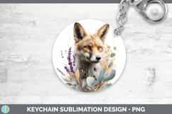 GorgeousAnimals Lavender and Eucalyptus Keychain design.