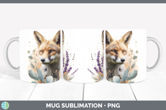 GorgeousAnimals Lavender and Eucalyptus Mug Wrap design.