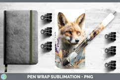 GorgeousAnimals Lavender and Eucalyptus Pen Wrap design.
