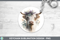 GorgeousAnimals Lavender and Eucalyptus Keychain design.