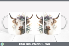 GorgeousAnimals Lavender and Eucalyptus Mug Wrap design.