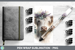 GorgeousAnimals Lavender and Eucalyptus Pen Wrap design.