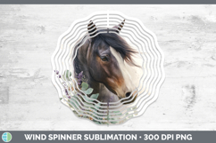 GorgeousAnimals Lavender and Eucalyptus Wind Spinner design.