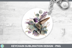 GorgeousAnimals Lavender and Eucalyptus Keychain design.