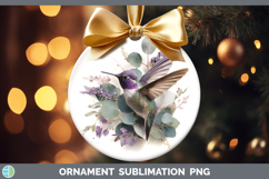 GorgeousAnimals Lavender and Eucalyptus Ornament design.