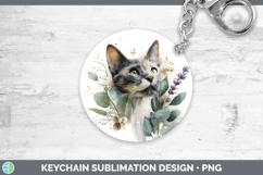 GorgeousAnimals Lavender and Eucalyptus Keychain design.