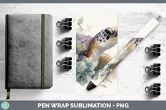 GorgeousAnimals Lavender and Eucalyptus Pen Wrap design.