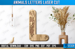 Animals Letters Laser Cut | Alphabet | 3D Decorative Letters Product Image 1