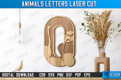 Animals Letters Laser Cut | Alphabet | 3D Decorative Letters Product Image 1