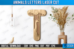 Animals Letters Laser Cut | Alphabet | 3D Decorative Letters Product Image 1
