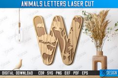 Animals Letters Laser Cut | Alphabet | 3D Decorative Letters Product Image 1