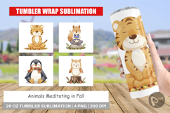 Tumbler Fall Meditating Animals Product Image 1