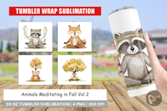 Tumbler Fall Meditating Animals Product Image 1