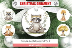 Ornament Fall Meditating Animals Product Image 1