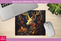 Deer Mousepad PNG, Deer Fantasy floral Mouse pad design Product Image 1