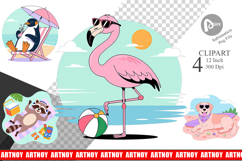 Vacation Animals Clipart Product Image 1