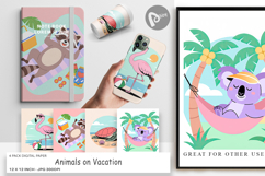 Digital Paper Vacation Animals Product Image 1