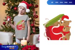 Bear Out of Santa Giftbox Sublimation Product Image 1