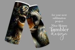 Animal Tumbler Wrap, Owl x Fawn Sublimation, s1 Product Image 2